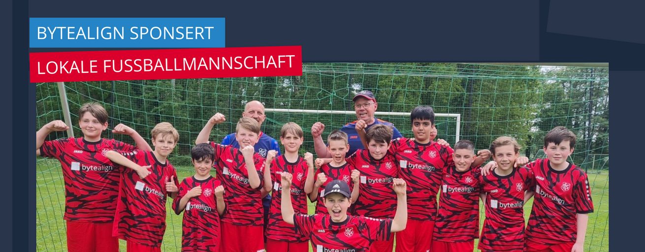 Bytealign sponsert lokale Fußballmannschaft